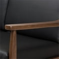 thumbnail image 6 of Bowery Hill Faux Leather Loveseat in Black and Walnut Brown, 6 of 8