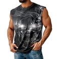 thumbnail image 2 of adaychics Horror Tank Tops for Men Skull Crewneck Fashion Graphic Tank Tops Summer Sleeveless Shirts for Gym Workout, 2 of 7