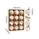 thumbnail image 3 of Juego de Doce Bolas Navideñas Flocadas de 8 Cm para Colgar, de Plástico Brillante, para Árbol de Navidad., 3 of 6