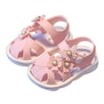 thumbnail image 3 of Children's New Baotou Sandals Boy And Girl Baby Baby Non-slip Soft Soles Outside To Wear Toddler Shoes Sandals Pink qILAKOG Size 5, 3 of 8