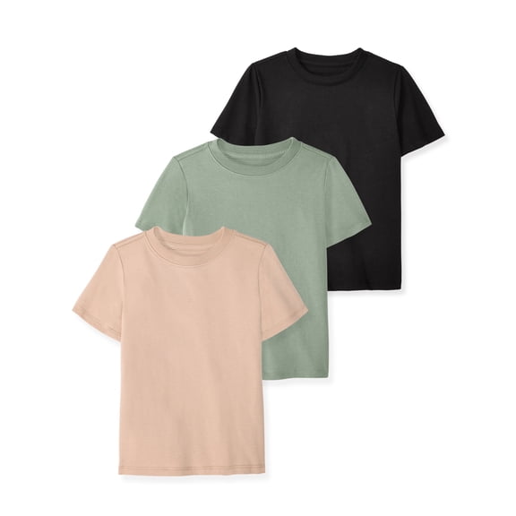 Garanimals Newborn, Baby & Toddler Boy Cotton Short-Sleeve Solid T-Shirts, 3-Pack, Sizes 0-6T