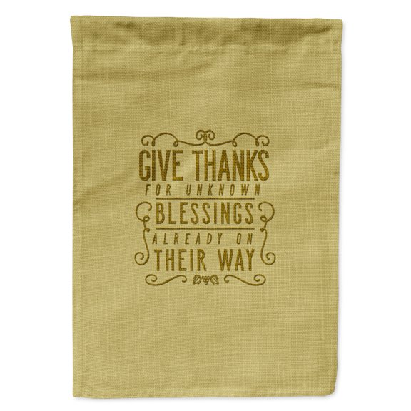 Give Thanks Blessings Garden Flag