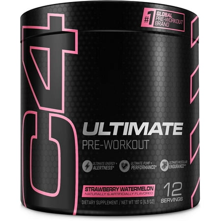 Cellucor C4 Ultimate Pre Workout Powder + Strawberry Watermelon + Energy + Creatine + 12 Servings