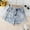 b-Blue, variant on Kids Girls Jean Shorts Casual Straight Leg Jeans Shorts with Pockets Girls Jorts Kids 8-9 Years