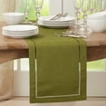 thumbnail image 5 of Saro Lifestyle Laser-Cut Hemstitch Table Runner, 5 of 5