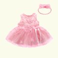 thumbnail image 2 of Odeerbi Cute Princess Tulle Dresses For Girls Newborn Toddler Baby Clothes Embroidery Lace Mesh Dress Set Pink, 2 of 7