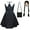 Dress+Wig+Bag, variant on HAWEE Girls Wednesday Addams Costume Dress Kids Family Halloween Costumes Sleeveless Cosplay Party Costume with Wig, Bag