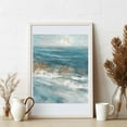 thumbnail image 5 of 4Pcs 4 Styles Ocean Canvas Wall Art Beach Wall Prints 7.9" x 9.8" Cloth Boho Blue Sea Sunset Poster Picture Painting Walls Arts Decoration Print DIY, 5 of 9