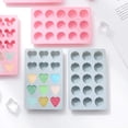 thumbnail image 3 of Verdental 45-Cavity Chocolate Candy Silicone Mold, Including Heart, Square and Round, Non-Stick, Reusable, 3 Count, 3 of 8
