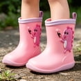 thumbnail image 2 of Y-Sunset Toddler Rain Boots Waterproof Non- Lightweight Cartoon Kids Rain Boots for Boys Girls Soft Water Shoes Easy-on Flexible Durable Outdoor Shoes 10 Toddler&Pink#01, 2 of 6