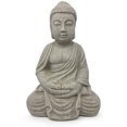 thumbnail image 1 of Estatua de Buda, 33 cm cerámica Hecha a Mano gris, 1 of 6
