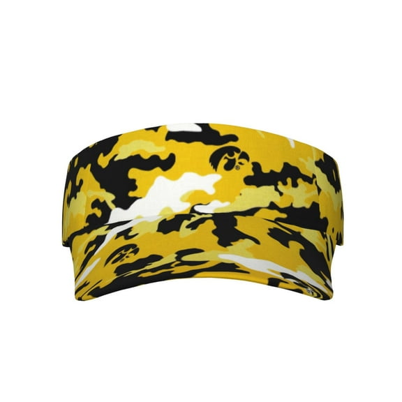 Yellow Camouflage Sport Visor Hats Sun Protection Outdoor Activity For Women Men