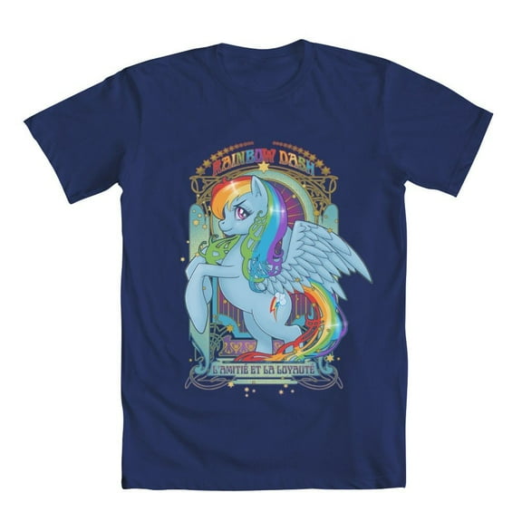 My Little Pony Rainbow Dash Nouveau Mens Shirt (Navy) (SM)