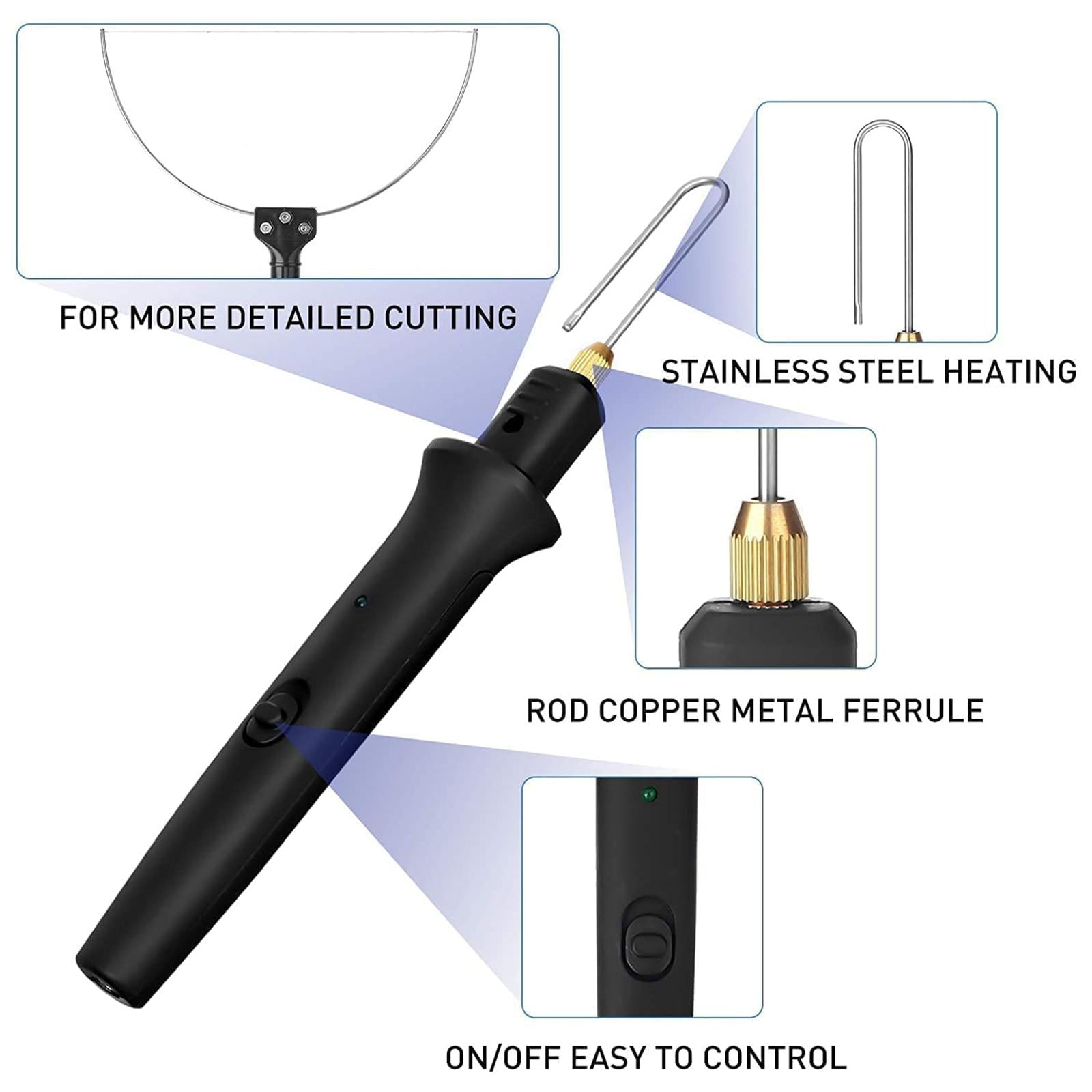 FVDPWYE 8 Pieces Set Electric Foam Cutter Pen 4 in 1 18W Polyethylene Carving Cutter Pen