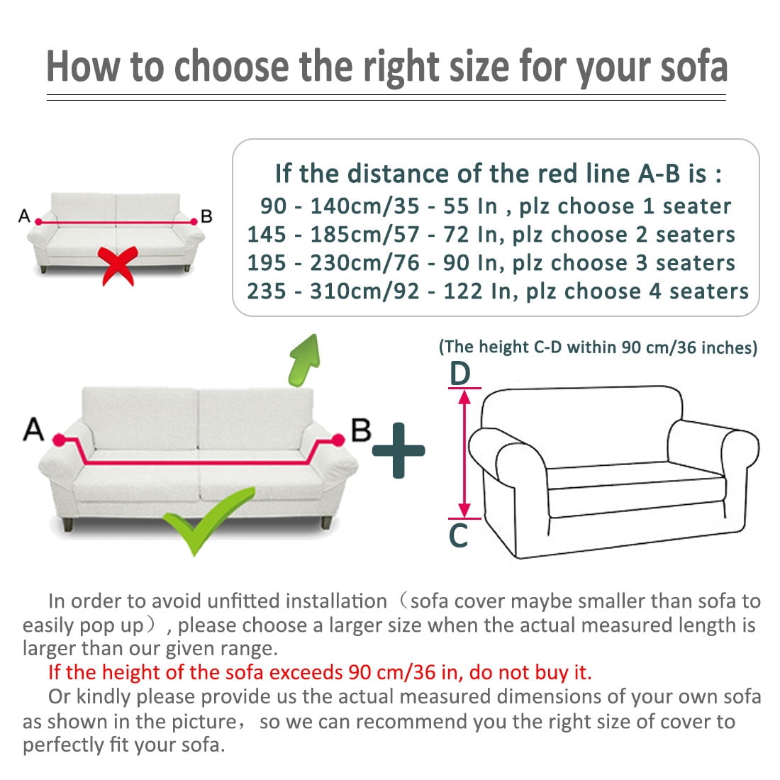 Unique Bargains 1-Piece Modern Solid Stretch Sofa Slipcover, Fuchsia
