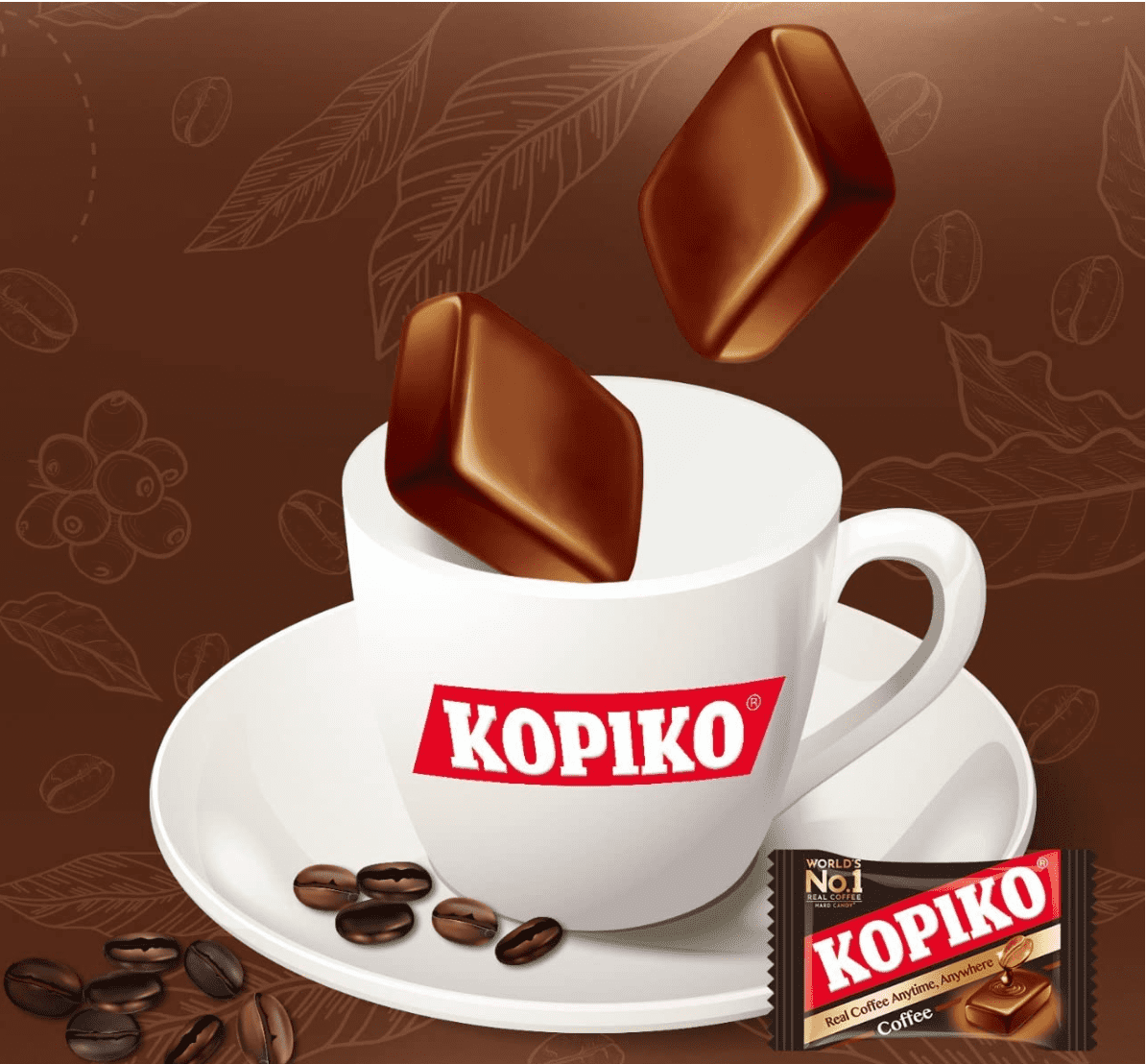 Kopiko Coffee Candy – World's #1 Coffee Hard Candy – Real Coffee Kick for On-the-Go Energy (2-Pack Mega Value)