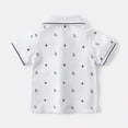 thumbnail image 4 of HCNTES Boys Short Sleeve Dress Shirts Button Down Casual Shirt Summer Formal Uniform Shirt Kids(White,1-2 Years), 4 of 4
