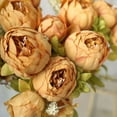 thumbnail image 2 of Efavormart 2 Pack | 19" Gold Silk Peony Flower Bouquet Arrangements, Artificial Wedding Bridal Bouquets, 2 of 11