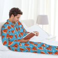 thumbnail image 6 of Sikiie Cartoon Watermelon Mens Pajama Set, Soft Warm Long Sleeve Sleepwear, Cozy Button-Down Pjs for Men-Large, 6 of 7