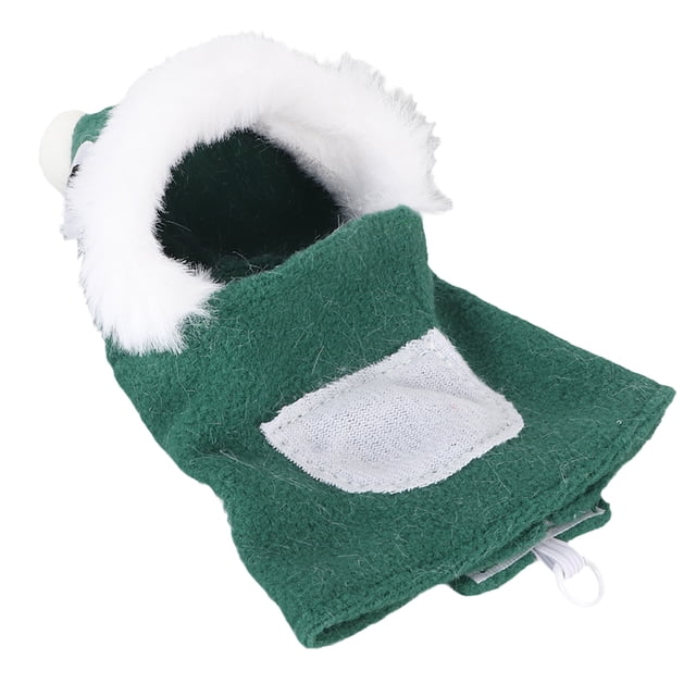 Bird Flight Suit, Polyester Material Soft Skin Friendly Hook And Design Christmas Bird Clothes Green Hooded For Daily S,M,L