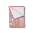 thumbnail image 2 of Love What You Do Soft Flannel Fleece Blanket, Pastel Colored Bokeh Effect Background with Motivation Phrase, Cozy Plush for Indoor and Outdoor Use, 50" x 60", Pale Peach Pale Yellow, by Ambesonne, 2 of 5