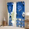 thumbnail image 3 of Feelyou Est Baseball Sleep Black Out Curtains for Teens, Modern Ball Gaming Curtains Pack of 2 (42x63 Each), Vintage Blue Plaid Bedroom Curtains, Black Out Curtains Decor, 3 of 6