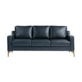 thumbnail image 2 of Serta Hemsworth Mid-Century Modern Style Sofa, Navy Blue Faux Leather, 2 of 8