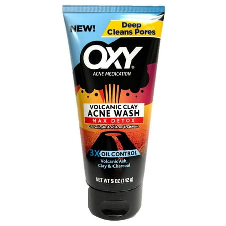 OXY Volcanic Clay Max Detox Acne Wash, 5 oz each