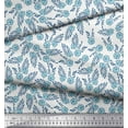thumbnail image 2 of Soimoi Poly Georgette Fabric Leaves & Floral Block Decor Fabric Printed Yard 52 Inch Wide, 2 of 3