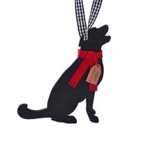 Puppy Christmas Ornament Decorative Hanging Ornaments, 5.5 Inch Cute Dog Shaped Christmas Theme Wooden Easy-To-Hang Collectible Holiday Tree Decor for Dog Owners Pet Lovers