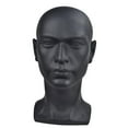 thumbnail image 5 of FITYLE Male Mannequin Head Bald Head, Display Model,Hat Display, Versatile, Jewellery Model Head for Headphone Hairs Hat Matt Black, 5 of 10
