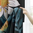 thumbnail image 3 of Black Boho Flora Blackout Curtains for Bedroom Mid Century Botanical Curtains for Living Room Grommet Thermal Insulated Room Darkening Window Drapes,52"W*84"L,2 Panels, 3 of 5