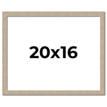 20x16 Frame Grey Solid Wood Picture Frame Width 1 Inches | Interior Frame Depth 0.5 Inches |