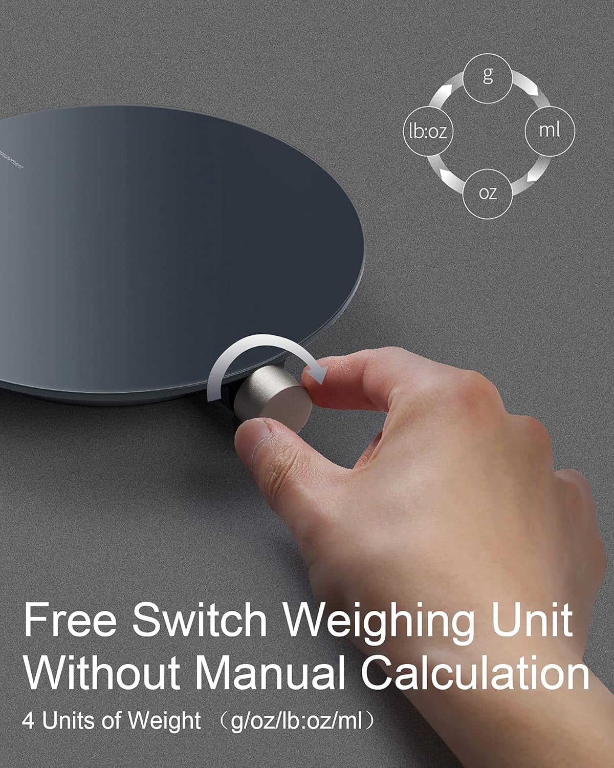 HOTO Smart Digital Food Scale, 0.1g Precision Kitchen Scale, Coffee Scale with 4 Measurement Units