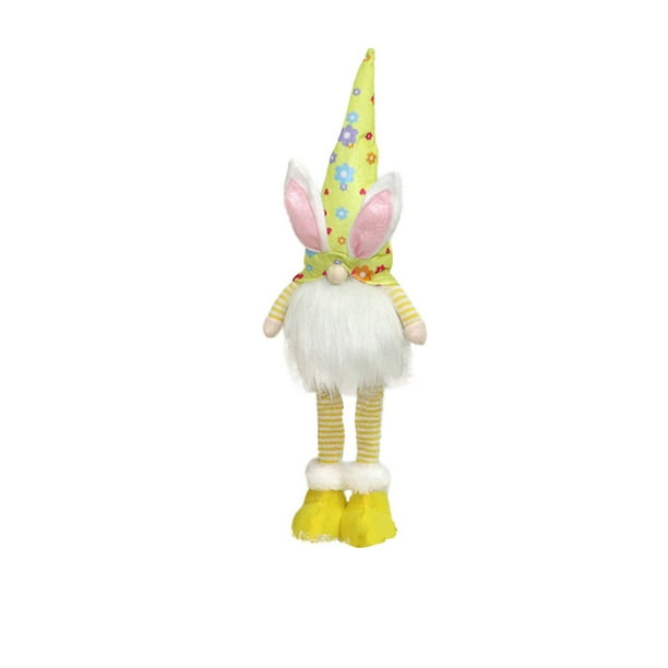 Decoraciones de Pascua, adornos de Pascua, regalos de Pascua Dibujos animados de Pascua Conejito cálido Forma Linda Muñeca sin rostro Adornos de decoración El molde