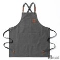 thumbnail image 2 of Delantal De Cocina Unisex Con Tirantes Cruzados – Lona Resistente, Ajustable, Bolsillos XL, Para Cocinar, Parrilla, Cafés Y Salones,grey, 2 of 8