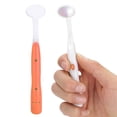 thumbnail image 4 of Herramienta profesional del cuidado dental del espejo oral de la inspección de los dientes del dentista con la naranja ligera del LED, 4 of 8