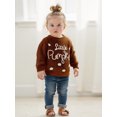 thumbnail image 3 of Baby Boy Girl Halloween Oversized Knit Sweater Letter Pumpkin Chunky Long Sleeve Pullover Sweater Shirts Warm Fall Winter Tops Clothes, 3 of 8
