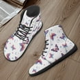 thumbnail image 3 of Psesaysky Butterfly Print Barefoot Shoes High-Top Minimalist Shoes Lace-Up Leather Casual Shoes Easy to Clean Anti-Slip Comfortable Walking Shoes, 3 of 8