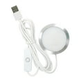 thumbnail image 1 of Lumière d'Armoire LED Ultra-Mince Alimentée par USB 5V 5W en Plastique Blanc - Design Rond 8cm, Composant d'Impression 3D Basse Tension, Downlight Compact pour Usage Intérieur (Comprend 1 Lampe LED, Autres Articles Non Inclus), 1 of 6