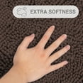 thumbnail image 4 of Hitime Soft Chenille Bath Rug Mat 24" x 36" Quick Dry Machine Washable Bathroom Runner - Ultra Absorbent Non-Slip Backing - Brown, 4 of 11