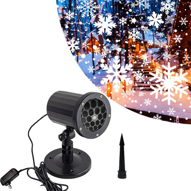 HOARBOEG Christmas Led Projection Light Ambience Decorations 16 Pattern Colorful Rotating Portable Mini Led Stage Lights Holiday Family Party Supplies Children's Gift