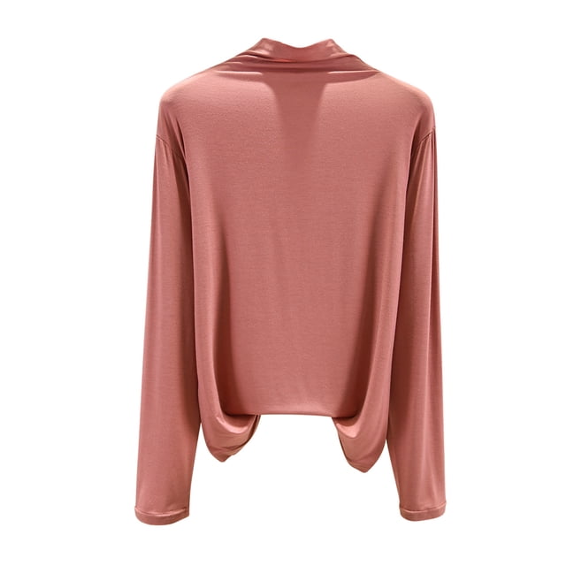 Yuyuzo Women's Long Sleeve Shirts Turtleneck Basic Solid Color Slim Fitted Base Layer Undershirts