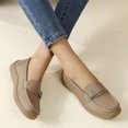 thumbnail image 6 of Willtoo Womens Wide Toe Loafers Slip-On Metal Buckle Platform Casual Flats Non Slip Comfort Walking Shoes for Daily Wear, 6 of 6