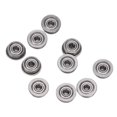 thumbnail image 3 of 10 piezas de rodamientos de bolas con brida, rodamientos de acero cromado con doble blindaje de metal en miniatura duraderos de color gris para impresora 3D, 3 of 5