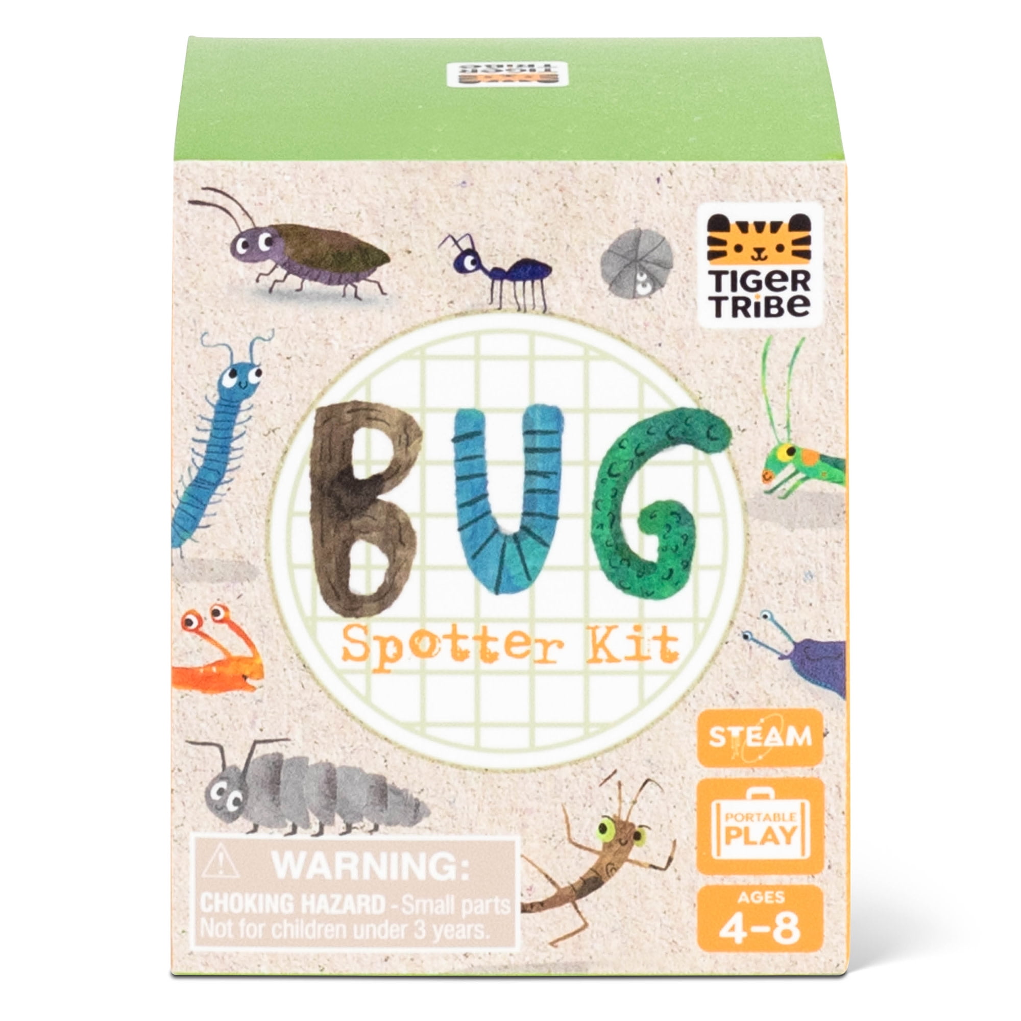 Tiger Tribe Bug Spotter Kit for Kids - Outdoor Nature Exploration, Magnifying Lid, Bug Identification Activity Booklet, Perfect for Young Nature Enthusiasts 4-8 Years