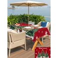 thumbnail image 4 of Outdoor Tablecloth with Umbrella Hole and Zipper, Red Christmas Tree Rectangle Table Cloth 60x102 Inch Waterproof Tablecloth, Xmas Trees Snowflake Winter Holiday Picnic Table Cover for Patio Camping, 4 of 7