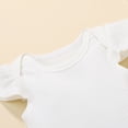 thumbnail image 3 of Fesfesfes Newborn Baby Bodysuit Boys Girls Fly Sleeve Solid Romper Shorts Headbands Outfits Set, 3 of 9