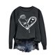 thumbnail image 5 of RKSTN Valentine's Day Sweatshirts for Women Oversized Crewneck Valentines Heart Graphic Print Sweatshirt Womens Casual Plus Size Round Neck Loose Comfy Sweatshirt Fall Spring Clothes Valentine Gift, 5 of 6