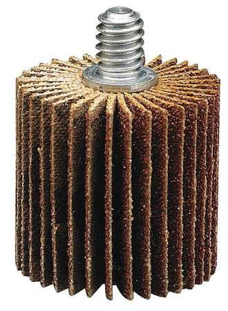 25000 RPM Box of 10 Merit Mandrel Grit 180 Grind Abrasive Flap Wheel 2/" D 1/" W